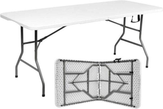 Livista® Klaptafel - Inklapbare Tafel - 180 x 70 cm - Vouwtafel - Antislip en Weerbestendig - Wit