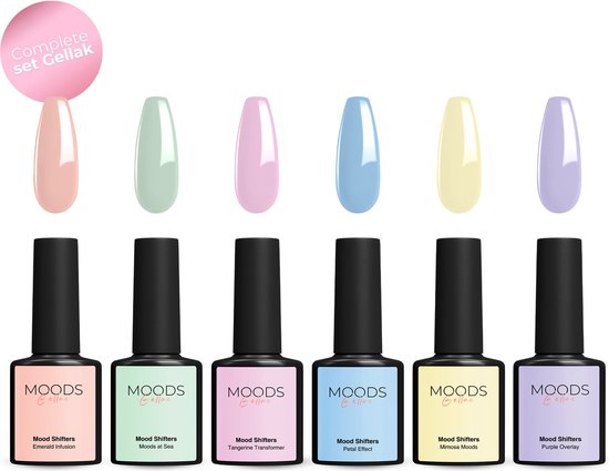 Moods Gellac 6-delige Set - Gellak Starterspakket - Gel Nagellak - 8ML - Mood Shifters - Gellac - Nagels - Chique Kleuren