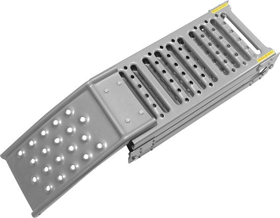 Carpoint Oprijplaat – Uitvouwbaar – Lengte 160-200cm - Breedte 25cm - Draagvermogen 250kg - Maximale oprijhoogte 55cm - Aluminium – Antislip