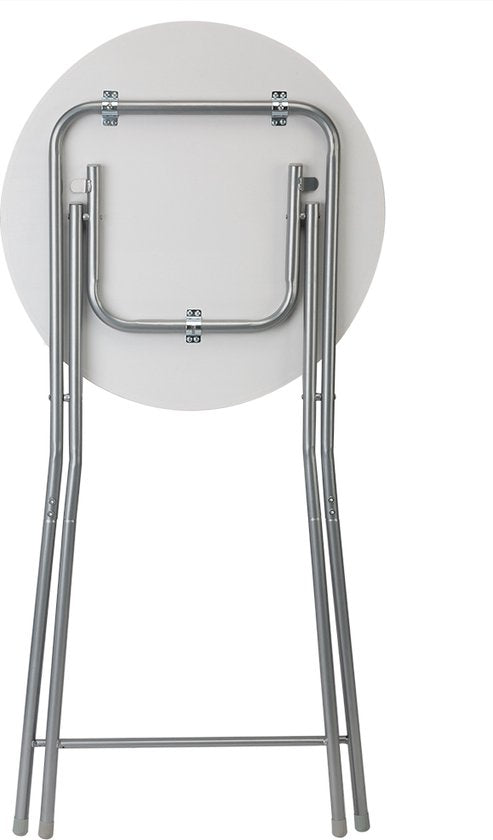 CASARIA Statafel Set van 2 - Inklapbaar Marmerlook 110cm Ø60cm - Wit