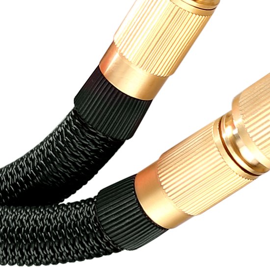 Gardebruk Tuinslang Flexibel - 7,5m 1/2" 3/4" Inch Wandmontage - Zwart