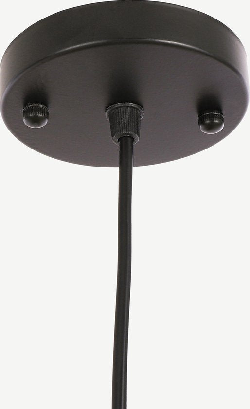 Mica Decorations Pego Hanglamp - H55 x Ø50 cm - Linnen - Zwart