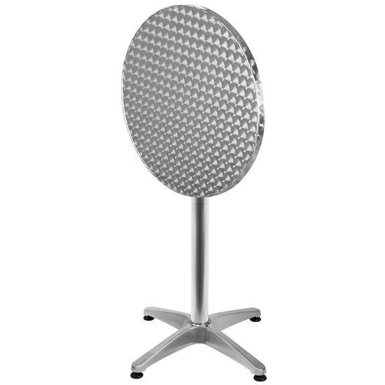 Casaria Statafel 2in1 - Verstelbaar Inklapbaar - \/ 60 cm Zilver