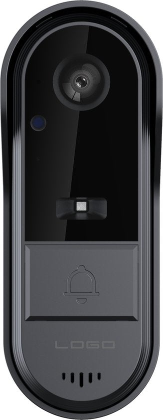 Fuegobird Draadloze Deurbelsets - Slimme Video Doorbell - met 4.3 inch display - IP65 waterdicht - HD-camera met 170° groothoek en nachtzicht - met 32G geheugenkaart - Zwart