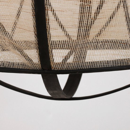 Mica Decorations Pella Hanglamp - H50 x Ø51 cm - Linnen - Off-white