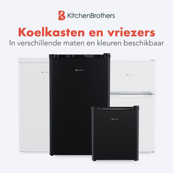 KitchenBrothers Koelkast - 88L - Tafelmodel - IJskast - Frigo - Vrijstaand - Zwart