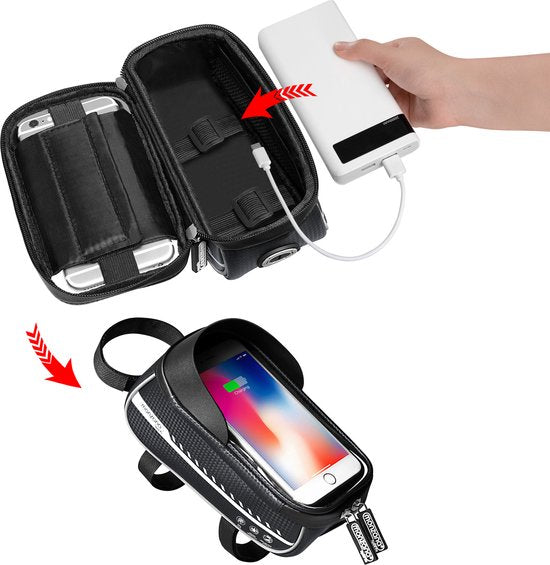 Monzana Frametas – Waterdicht – Reflecterend – TPU Touchscreen - Titaan
