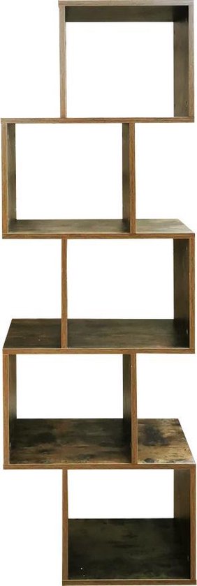 Vakkenkast roomdivider Yoep - gestapeld kubus design - 5 vakken