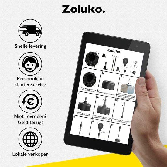 Zoluko Professionele Boksbal op Voet - Incl. E-Book - Verstelbaar in Hoogte 120-160cm - Voor Binnen en Buiten - Bokstrainer - Boksbal op Standaard - Boksset - Boksbal Staand - Boxing – Thuis Sporten – Bokspaal - Zwart