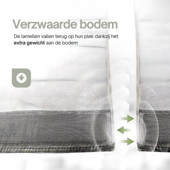 O'DADDY® Vliegengordijn Lamellenhor - 100x260 cm - Deurgordijn - Hordeur - Aanpasbaar Ontwerp - Glasvezel - Deurhor Zwart