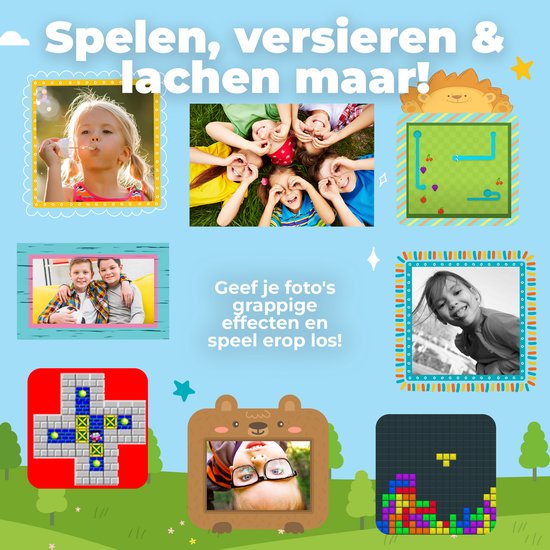 Denver Kindercamera Full HD met Printer - Selfie Camera - 20MP - Digitale Camera Kinderen - Foto - Video - Spelletjes - KPC1363 Blauw