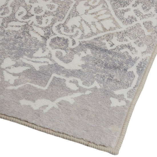 tectake® Vintage design tapijt - Dalia - Laagpolig vloerkleed voor woonkamer, kinderkamer, slaapkamer of hal - Wasbaar - Div. afmetingen - 200x274cm - beige