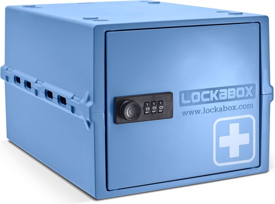 Lockabox One™ Opbergbox met Cijferslot - Afsluitbare Medicijnkast - Polycarbonaat Kluis - Koelkast en Diepvries Proof - 10,5 Liter - 31 x 21 x 17 cm