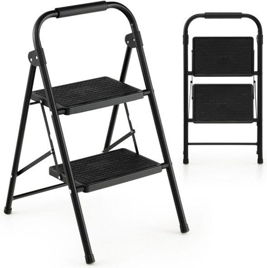 Coast Keukentrapje - 2 Treden - Max. 265 kg - 47 x 39 x 71 cm - Zwart