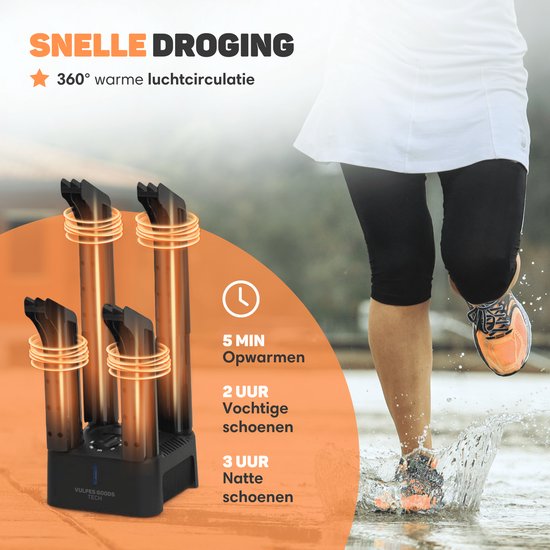 Vulpes Goods® Tech - Schoenendroger & Schoenverfrisser met Timer - 4-in-1 - Handschoenendroger - Droogapparaat - Droogfunctie - Incl. 10x Geurvreters - PRO MAX