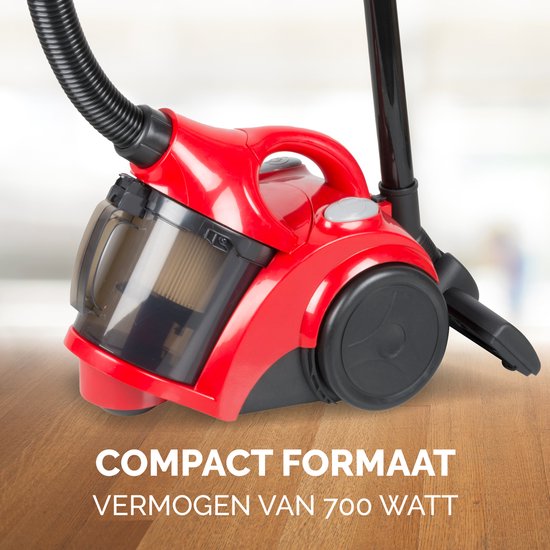 Dunlop GR-925-7A Stofzuiger zonder Zak - Incl. 3 Opzetstukken - 700W - Rood/ Zwart