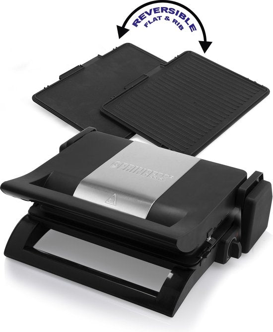 Princess Multi Grill 2-in-1 Tosti apparaat en Contactgrill 112530 – Grill apparaat - Verwisselbare platen - Groot bakoppervlak - Antikleeflaag
