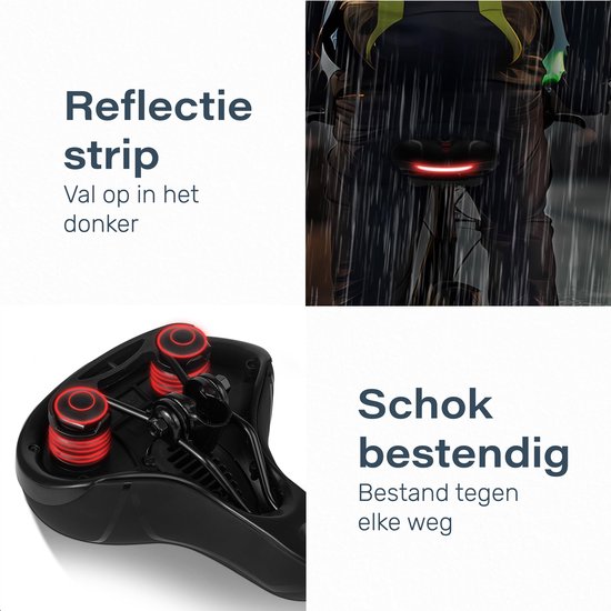 Proskill Fietszadel – Ergonomisch – Waterdicht – Met Vering & Gelvulling