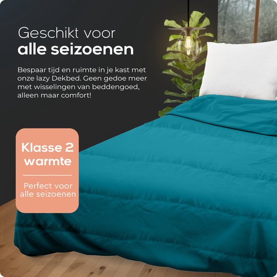 Sleeptime 2 in 1 Dekbed - Dekbed zonder Overtrek - 200x200 - Indigo