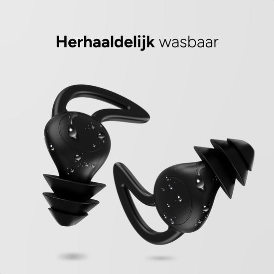 Earplugs - Incl. opbergdoosje - Oordoppen voor Slapen - Oordopjes Voor Festival - Loop Sleep - Siliconen Partyplugs - Gehoorbescherming - Zwart - Alyze
