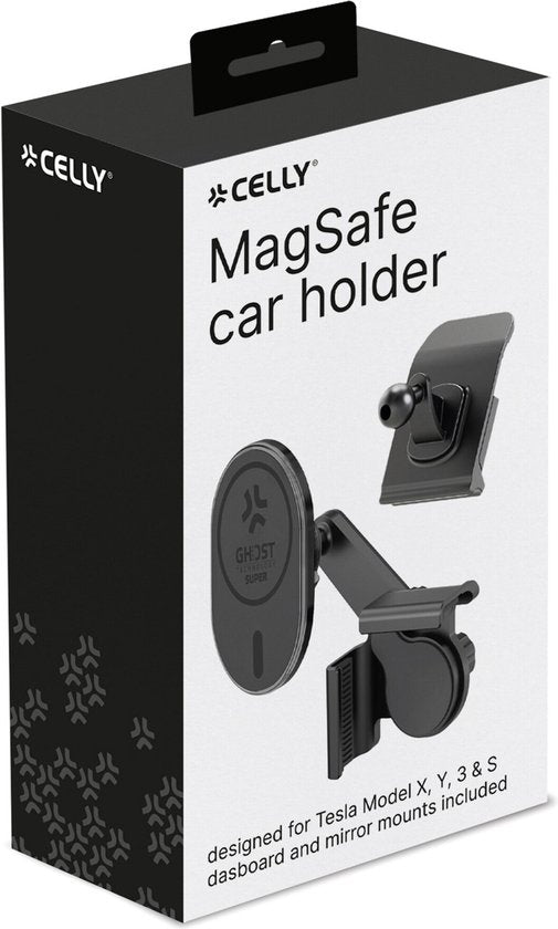 Celly Telefoonhouder MagSafe - Voor Tesla model X, Y , 3 en S - Ventilatierooster/monitor bevestiging - 360° Draaibaar