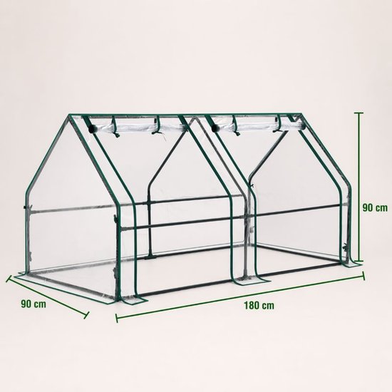 Ceruzo Kweekkas 180 cm – Foliekas – 2 Deuren – Broeikas – Tuin- 180 x 90 x90cm
