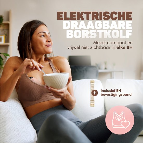 Vulpes Goods® BabyCare - Handsfree Borstkolf - Elektrische Draadloze Borstkolf - Draagbaar – Dubbele elektrische handsfree Kolf - 2 Stuks - MAX versie