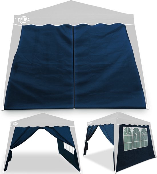 Casaria Zijwand voor opvouwbaar paviljoen Capri 2x blauw