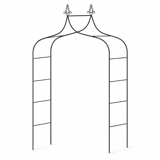 Ceruzo Rozenboog 255 cm – Metalen Tuinboog – Klimhulp – Feestboog - Donkergroen