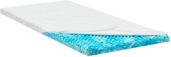 Juskys – Matrazentopper 7-Zonen – 90 x 200 cm – Voorzien Van Memory Foam En Afneembare Hoes – Voor Boxspringbed En Matras – Wit Polyester En Polyurethaan
