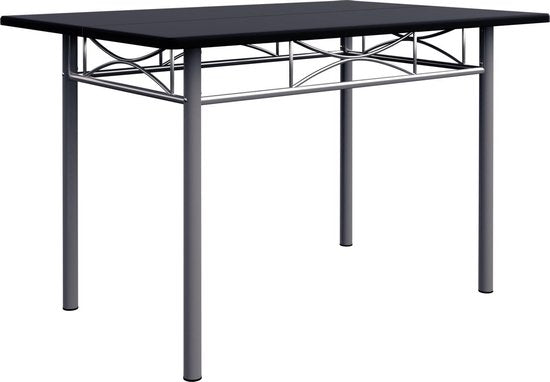 Casaria Eettafel Set 5 delige -Eettafel + 4 stoelen - Zwart