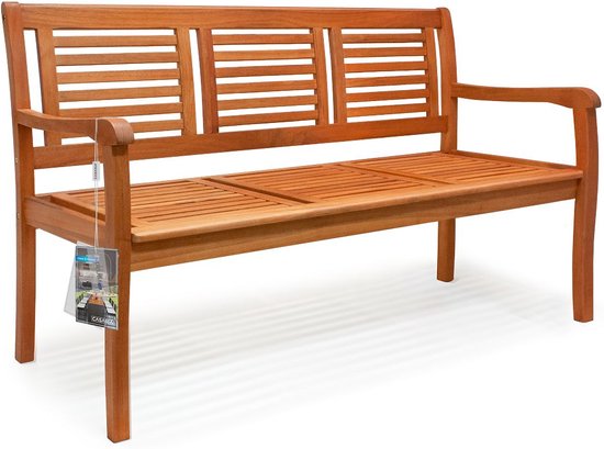 Casaria Tuinbank - FSC® - Gecertificeerd Eucalyptushout - 153cm - Bruin