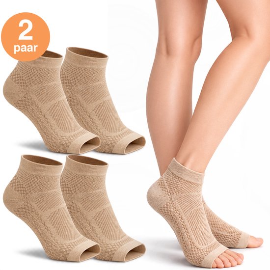 Alyze Compressie sokken - 2 paar - Maat 41-46 - Voor Dames en heren - Neuropathie - Kousen - Medische Steunsokken - Diabetes - Bed - Slaap - Sport - Sokken - Doorbloeding & Hardloop