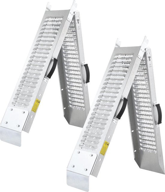 Monzana Oprijplaat Brug – 2 Stuks Opvouwbaar tot 400Kg – Zilver