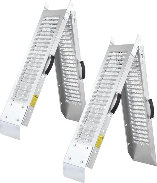 Monzana Oprijplaat Brug – 2 Stuks Opvouwbaar tot 400Kg – Zilver