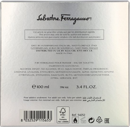 Salvatore Ferragamo - F By Ferragamo - 100 ml - Eau de Toilette - Herenparfum