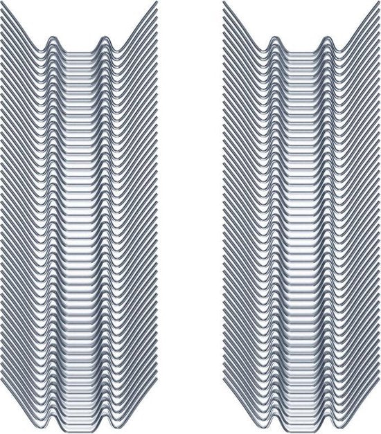 Deuba Broeikas Glasklemmen – 50 Stuks 85x30mm – RVS Zilver