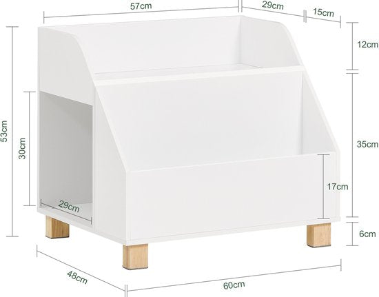 SoBuy KMB54-W Kinderboekenplank - Witte Opbergplank voor Speelgoed & Boeken