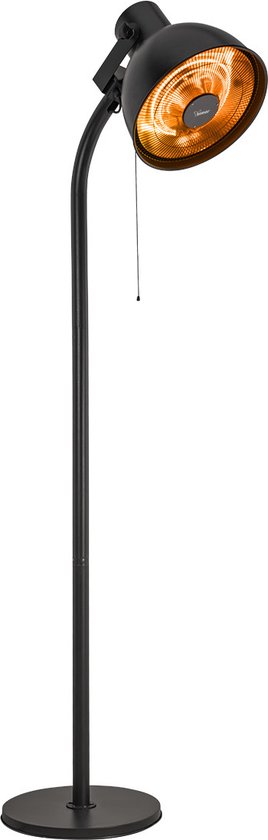 Perel Staande terrasverwarmer 2000 W carbon - zwart