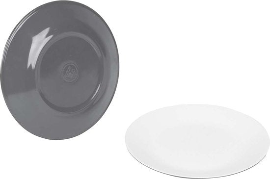 Bo-Camp - Servies - Two-tone - 16 Stuks - Grijs