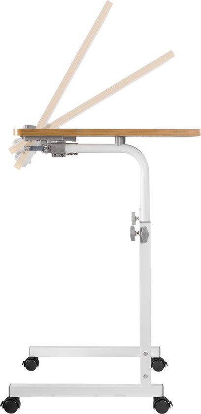 Laptoptafel verrijdbaar bureau - lessenaar - hoogte verstelbaar 68 - 96 cm