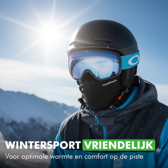 Travelhawk Balaclava - Helmmuts - Motor/Scooter Bivakmuts - Zwart