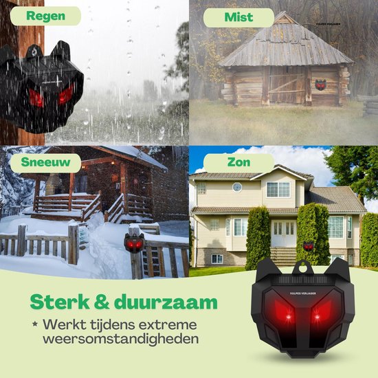 Vulpes Goods® Verjager - Vogelverjager - Duivenverjager - op zonne-energie - Afweermiddel voor Vogels en andere Roofdieren - PRO versie