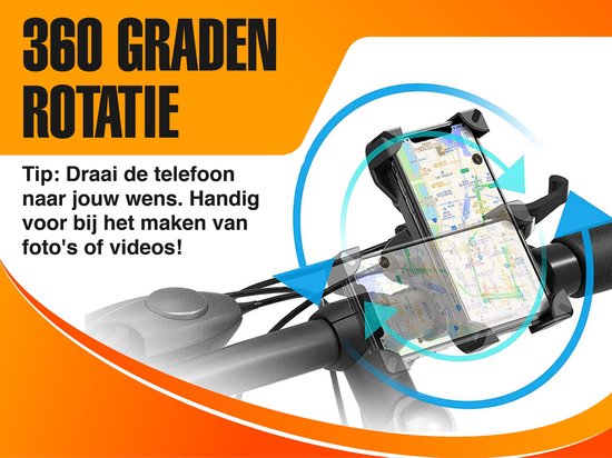 Hillar Universele Telefoonhouder - Verstelbaar - Anti slip - Krasbestendig - Schokdempend - Zwart
