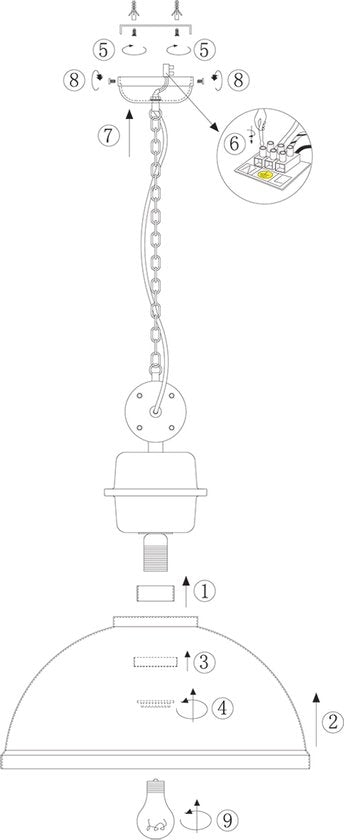 Steinhauer Hanglamp Mexlite Gaeve- zwart