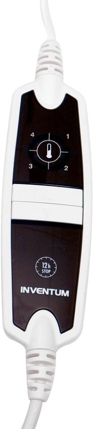 Inventum HN139G elektrische onderdeken 150x80 cm - Eenpersoons - 4 warmtestanden - Warmtedeken - Uitwasbaar - Automatische uitschakeling - Oververhittingsbeveiliging - Fleece - Wit