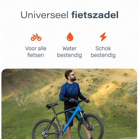 Fietszadel Unisex - Ergonomisch - Met vering - Zadel fiets - Gelzadel - Racefiet - Mountainbike - Dames - Zadel - Accessoires - Rokzadel dames - Fietshouders - Zadelstrop - Zwart - Proskill