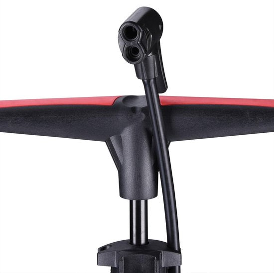 Monzana Fietspomp - incl. 3 Extra Adapters 100 cm Slang – Zwart