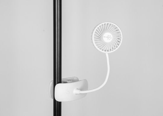 Bo-Camp - Tafelventilator met klem - Flex - Oplaadbaar