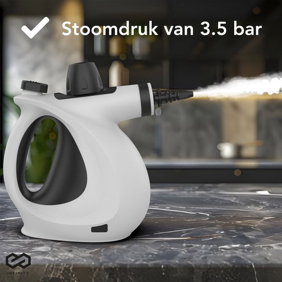 Infinity Goods Stoomreiniger - Handstoomreiniger - Vlekkenreiniger - Vloer, Badkamer, Keuken - Tapijtreiniger - 1050w